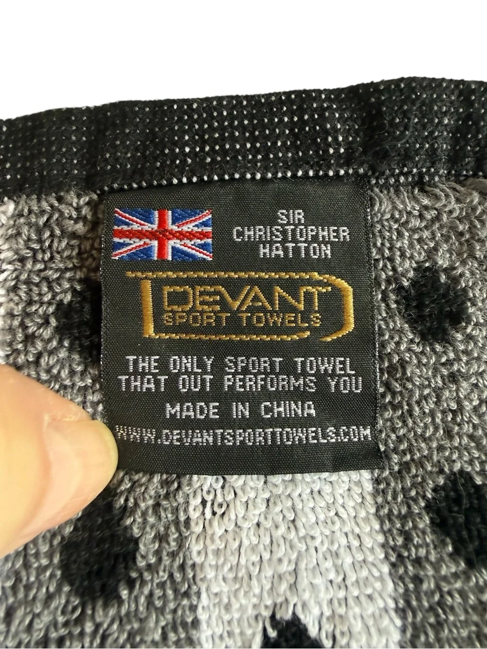 Vintage Sir Christopher Hatton Devant Sport Towels Jazzercise Workout Towel